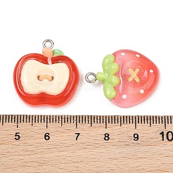 Transparent Resin Imitation Food Pendants&nbsp;RE-CBA0127-03
