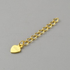 925 Sterling Silver Curb Chain Extenders&nbsp;LS-STER-WH20004-02G-01