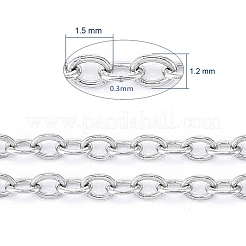 Tarnish Resistant 304 Stainless Steel Cable Chains&nbsp;CHS-F007-01P-A