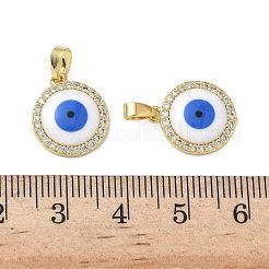 Brass Micro Pave Cubic Zirconia Pendants&nbsp;KK-I371-38G-02