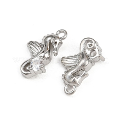 Brass Micro Pave Cubic Zirconia Charms&nbsp;KK-C115-08P