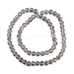 Transparent Electroplate Glass Beads Strands&nbsp;EGLA-N002-34C-C20
