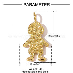 304 Stainless Steel Pendants&nbsp;STAS-OY007-96G