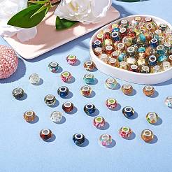 110Pcs 11 Colors Resin European Beads&nbsp;RESI-SZ0001-44