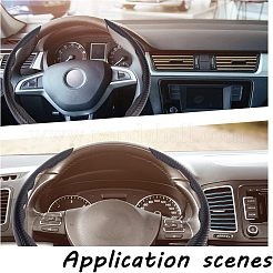 2Pcs Fibre Car Steering Wheel Cover and 12Pcs PVC Air Conditioner Strip Decoration Cover&nbsp;AJEW-FH0002-40