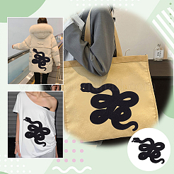 Polyester Embroider Thread Iron on/Sew On Patches&nbsp;PATC-WH0023-12
