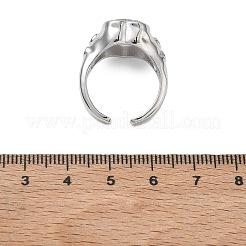 Brass Pave Cubic Zirconia Cuff Open Rings for Women&nbsp;RJEW-L343-08P-01