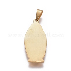 304 Stainless Steel Lady of Guadalupe Pendants&nbsp;STAS-F223-28G