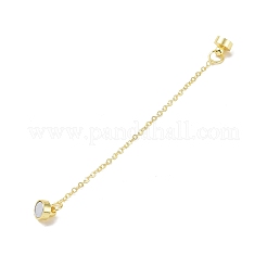 Brass Magnetic Clasp with Cable Safety Chain&nbsp;X-KK-F839-035G