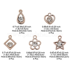 20Pcs 5 Styles UV Plating Acrylic Pendants&nbsp;PACR-YW0001-15