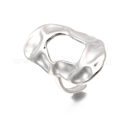 304 Stainless Steel Cuff Open Rings for Women&nbsp;RJEW-T034-01P
