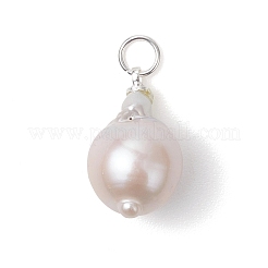 Natural Baroque Pearl Keshi Pearl Pendants&nbsp;PALLOY-JF05005