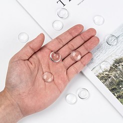 Transparent Glass Cabochons&nbsp;GGLA-R026-18mm