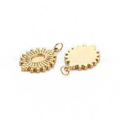 Ion Plating(IP) 304 Stainless Steel Pendant Enamel Settings&nbsp;STAS-N097-184LG