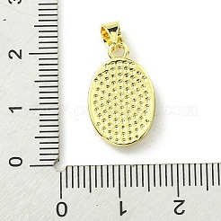 Rack Plating Brass Pave Natural Shell Pendants&nbsp;KK-A204-01A-02G
