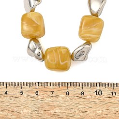 Cube Imitation Gemstone Acrylic Beaded Necklaces for Women&nbsp;NJEW-JN06476