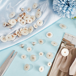50Pcs 5 Styles 1-Hole Resin Shank Buttons&nbsp;BUTT-CY0001-43