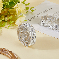 Resin Rhinestone Crystals Beaded Trim&nbsp;LS-DIY-WH20050-05C