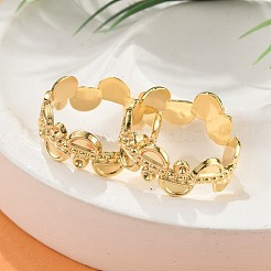 Brass Finger Rings for Women&nbsp;RJEW-B119-08G