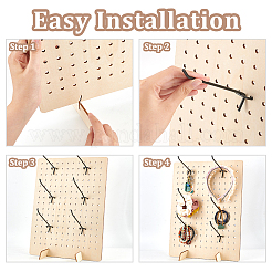 1 Set Rectangle Wood Slant Back Earring Display Stands&nbsp;EDIS-BC0001-02