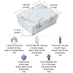 5 Styles Natural Amethyst Pendants&nbsp;G-FS0002-47