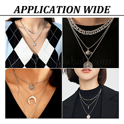 Stainless Steel Curb Chain Necklaces for Men Women&nbsp;NJEW-TAC0001-017