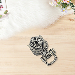 1Pc Tibetan Style Wolf Shaped Brass Shackle Clasps&nbsp;FIND-CY0002-14B