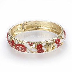 Zinc Alloy Bangles&nbsp;BJEW-P217-01G