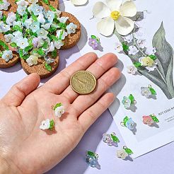 Acrylic Flower Charms&nbsp;PALLOY-CJ00025