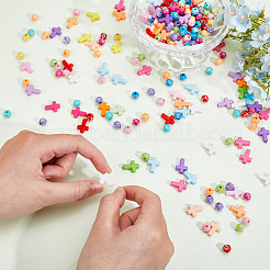 600Pcs 3 Styles Opaque Acrylic Beads&nbsp;SACR-PA0001-12