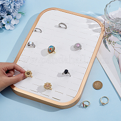 PU Leather and Wood Organizer Ring Display Trays&nbsp;ODIS-PH0009-15A