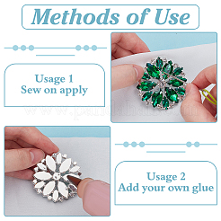4Pcs Iron Glass Cabochons&nbsp;FIND-FG0004-86A