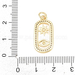 Brass Micro Pave Clear Cubic Zirconia Pendants&nbsp;KK-F938-07G