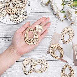 Undyed Wood Big Pendants&nbsp;WOOD-PH0008-36