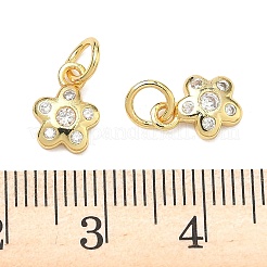 Brass Micro Pave Cubic Zirconia Pendants&nbsp;KK-P348-05G-06