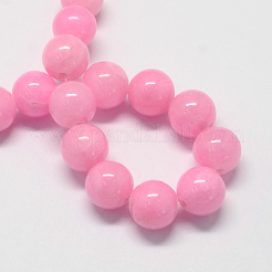 Natural Dyed Yellow Jade Gemstone Bead Strands&nbsp;X-G-R271-6mm-Y02