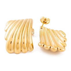 Ion Plating(IP) 304 Stainless Steel Stud Earrings for Women&nbsp;EJEW-L272-032G-01