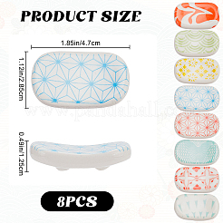 2 Sets 2 Styles Ceramic Chopstick Stands&nbsp;DJEW-CP0001-36B