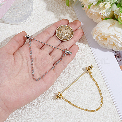 2Pcs 2 Colors Brass Tie Clip&nbsp;AJEW-CY0002-71