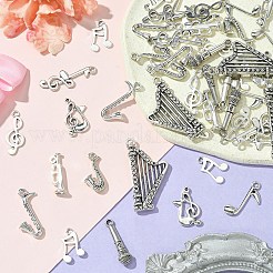 50Pcs 10 Styles Tibetan Style Zinc Alloy Pendants&nbsp;FIND-YW0005-12