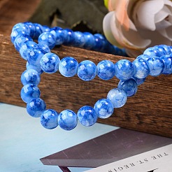 2 Strands Opaque Spray Painted Glass Beads Strands&nbsp;GLAA-SZ0001-50J