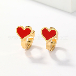 Romantic Heart 201 Stainless Steel Hoop Earrings&nbsp;CN6275