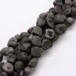 Electroplated Natural Quartz Beads Strands&nbsp;G-K109-03M