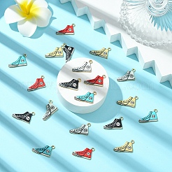 20Pcs 5 Colors Alloy Enamel Pendants&nbsp;ENAM-YW0004-52