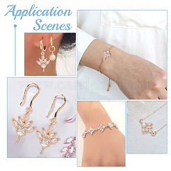12Pcs Brass Pave Clear Cubic Zirconia Connector Charms&nbsp;ZIRC-AR0001-24