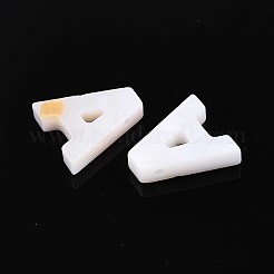 Natural Freshwater Shell Letter Charms&nbsp;BSHE-ZX007-02A