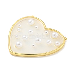 Rack Plating Brass & Epoxy Resin Pendants&nbsp;KK-C059-09G