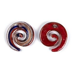 Handmade Silver Foil Lampwork Pendants&nbsp;FOIL-S115-B