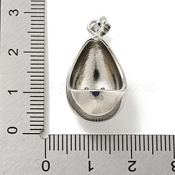 Rack Plating Brass Micro Pave Clear Cubic Zirconia Pendants&nbsp;KK-E114-02P-04