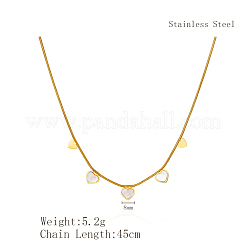 Stainless Steel 5 Heart Pendant Necklaces for Women Daily Wear&nbsp;DA3122-2